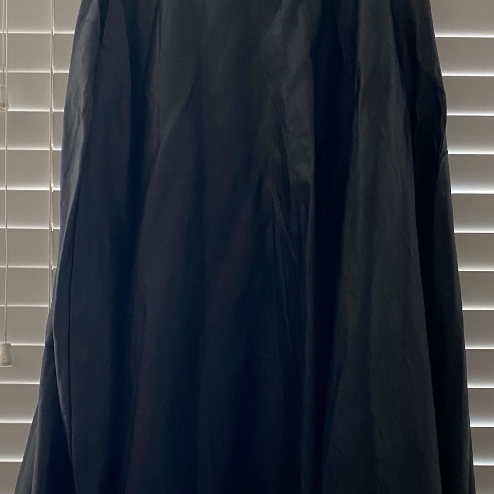 black faux leather skirt